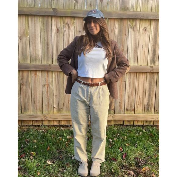 Vintage Wool Silk Tweed Blazer Brown Herringbone Jacket Made in Japan - Picture 5 of 9